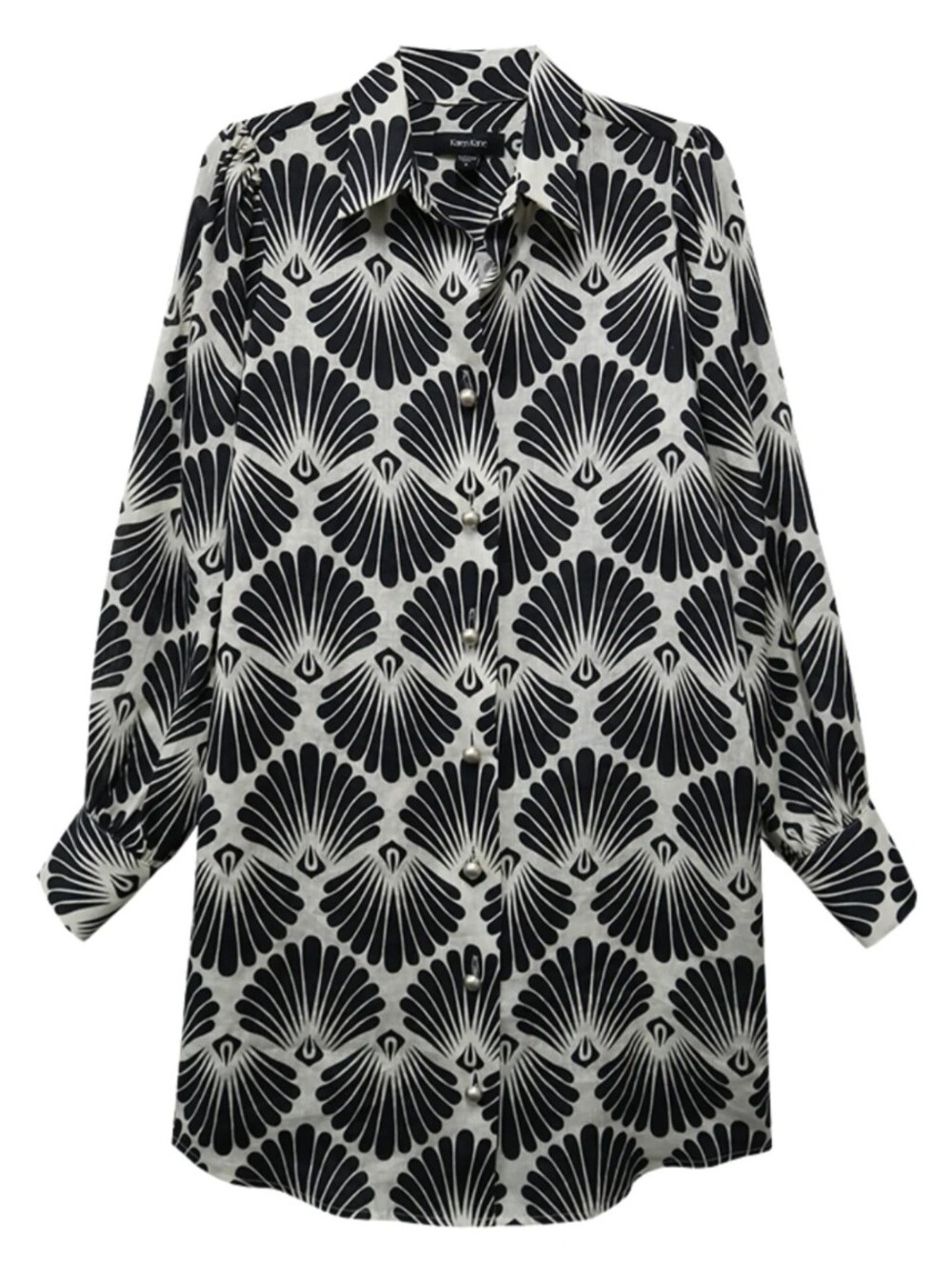 Karen Kane Linen Blouson Sleeve Dress
